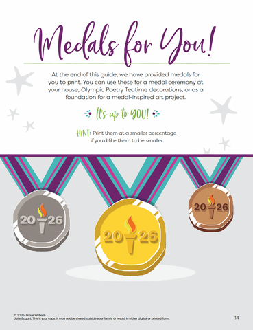 Brave Writer Guide to the Winter Games 2026