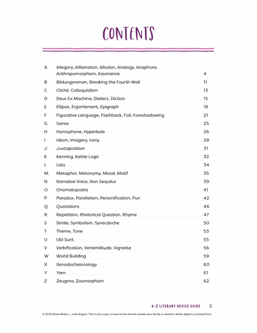 A-Z Guide to Literary Devices