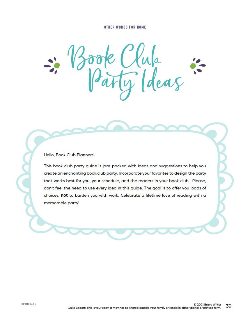 Other Words for Home | Brave Writer