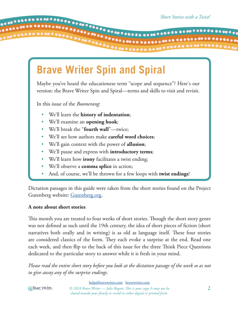 Short Stories with a Twist Brave Writer